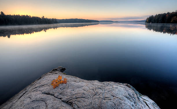 istock Lake in Autumn sunrise reflection 524329365
