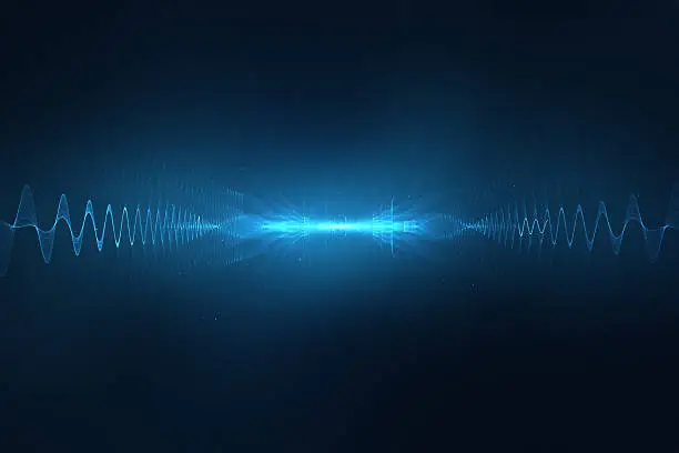 Photo of Abstract digital sound wave background