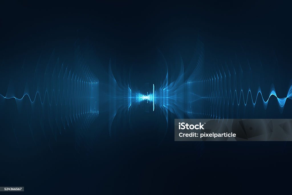 Abstract digital sound wave background Wave Pattern Stock Photo