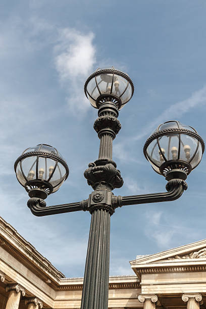 The old-fashioned street lamp,