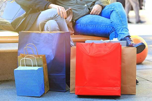 istock Best Friends Resting After Shopping 524367529