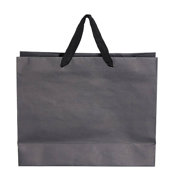 istock Gray paper bag isolated on white with clipping path 524367709
