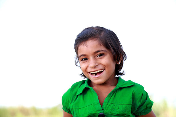 istock Little Indian Girl Smiling Portrait 524367801