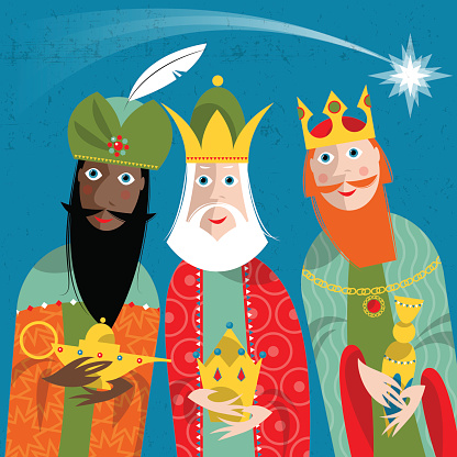 Tree Kings Three Kings Three Wise Men Stock Illustration - Download Image Now ...