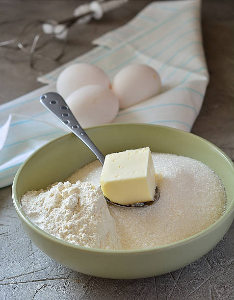 istock Ingredients for cake - eggs, flour, sugar, butter 524369352