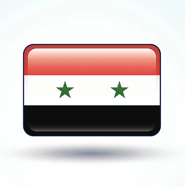 Vector illustration of Flag of United Arab Republic, vector illustration