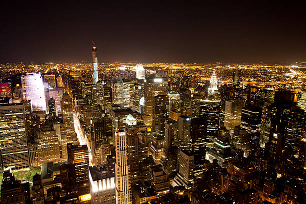 istock New York City skyline aerial view at night 524370109