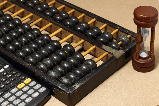 old abacus with calculatorold abacus with calculator