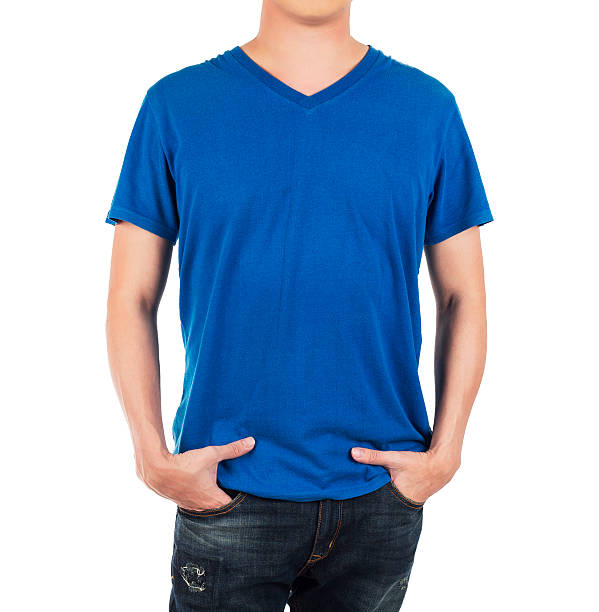 istock Close up of man in front  blue shirt. 524372504