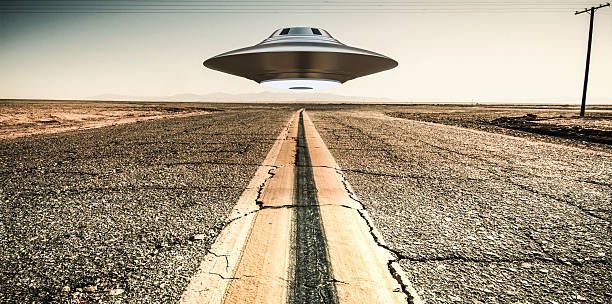 unidentified flying object stock photo