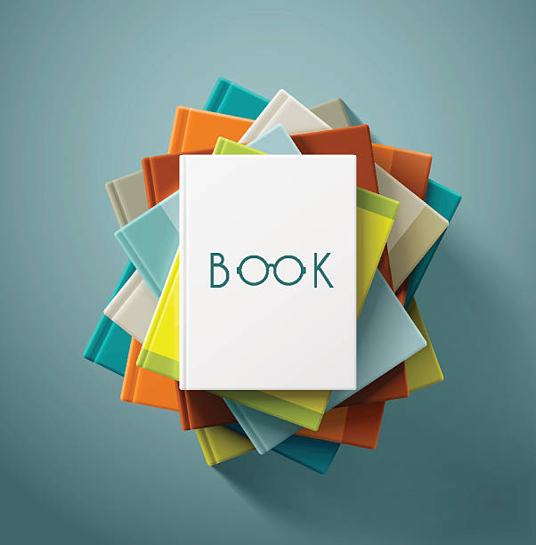 Stack of Books Stack of books. Illustration contains transparency and blending effects, eps 10 book display stock illustrations