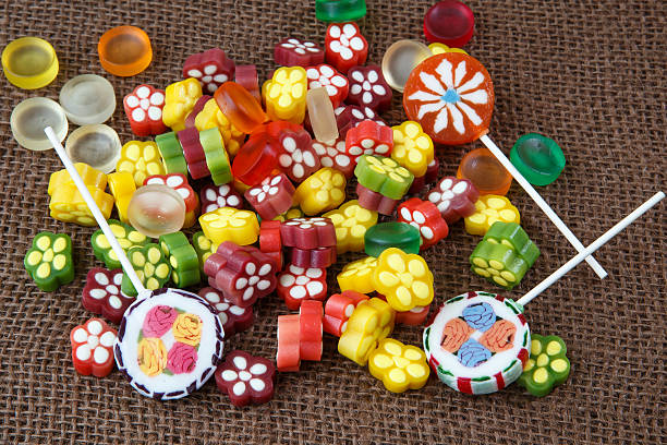 istock Assortment of colorful candy and lollipops 524374842