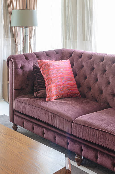 istock red luxury sofa style with pillows in classic living room 524375722