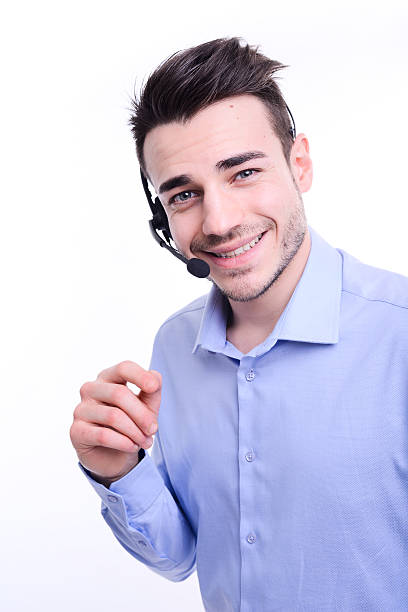istock young man hotline call center service operator phone call customer 524376354