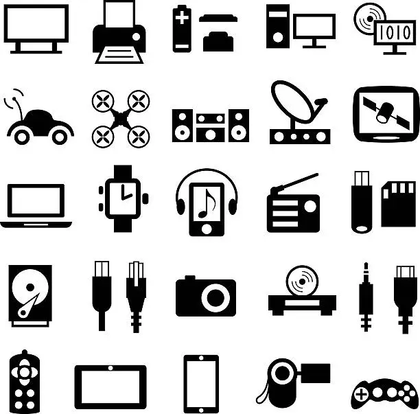 Vector illustration of Gadgets Icons