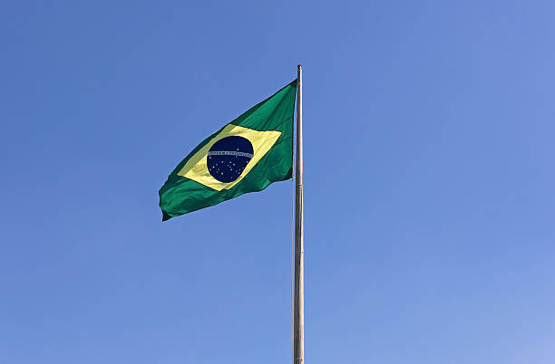 istock The National Flag of Brazil, horizontal 524379376