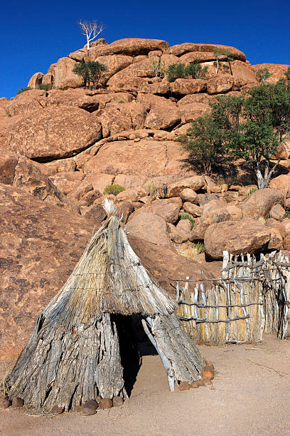 istock Namibian bushman dwelling - Namibia 524379694