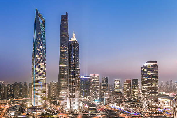 istock elevated view of Shanghai Skyline 524381214