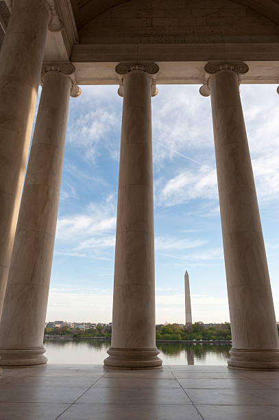 istock washington monument seen from the jefferson, tidal basin 524382696