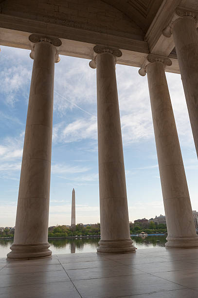 istock washington monument seen from the jefferson, tidal basin 524382858