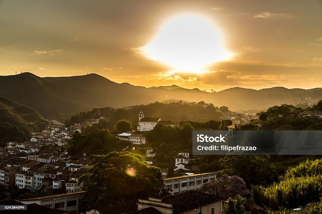 Aerial view of Ouro Preto in Minas Gerais, Brazil Ouro Preto in Minas Gerais, Brazil Tiradentes - Brazil Stock Photo