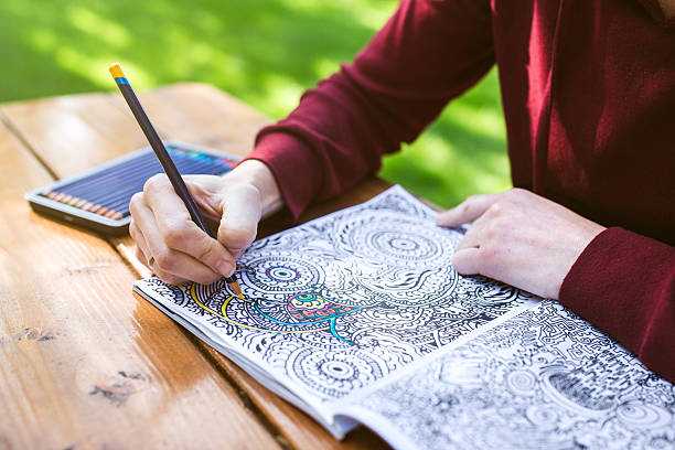 Adult Woman Coloring stock photo