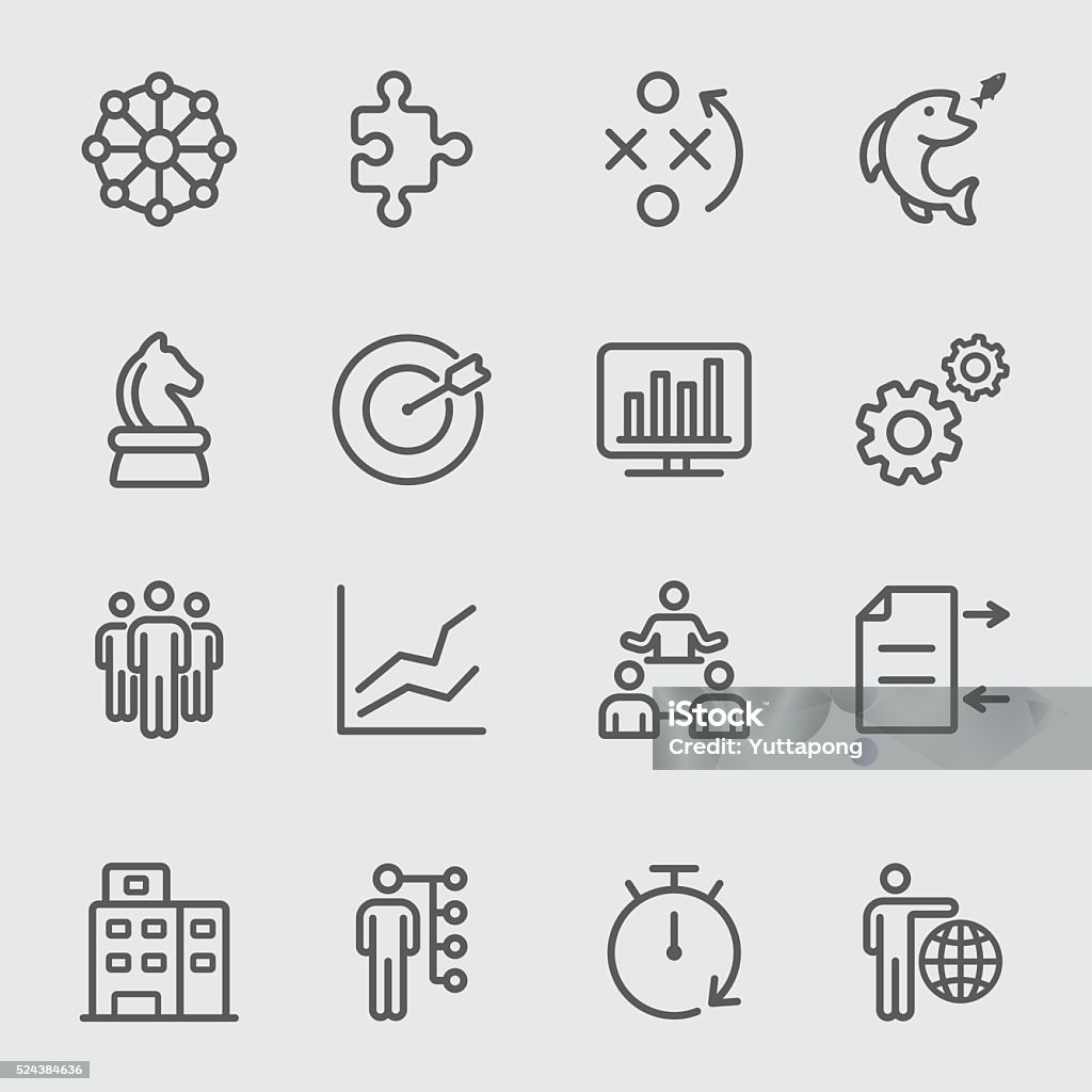 Geschäft und Strategie-icon - Lizenzfrei Icon Vektorgrafik