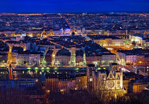 istock City of Lyon by night 524384810