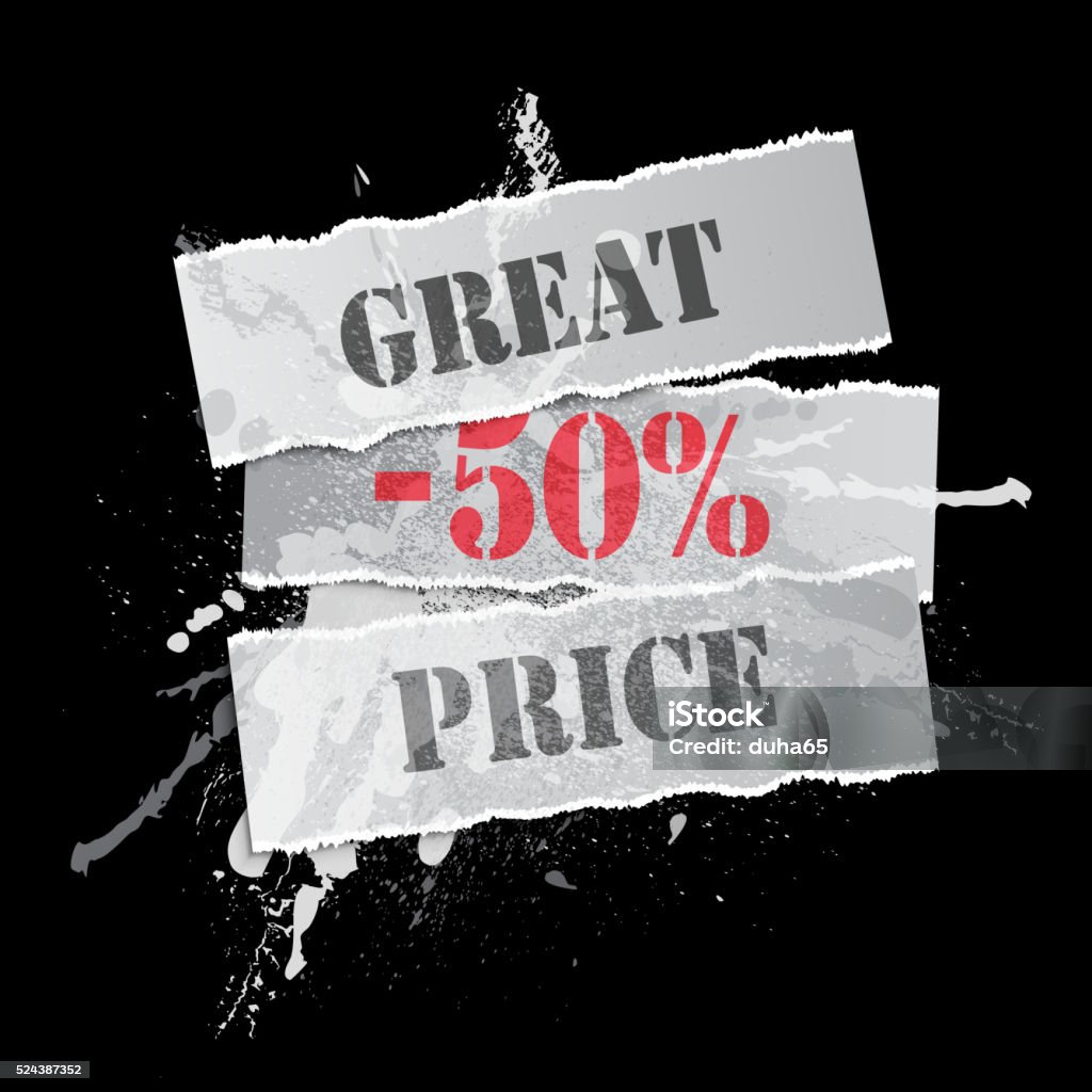 blot great price black black spray label for sale, vector illustration clip-art Agreement stock vector