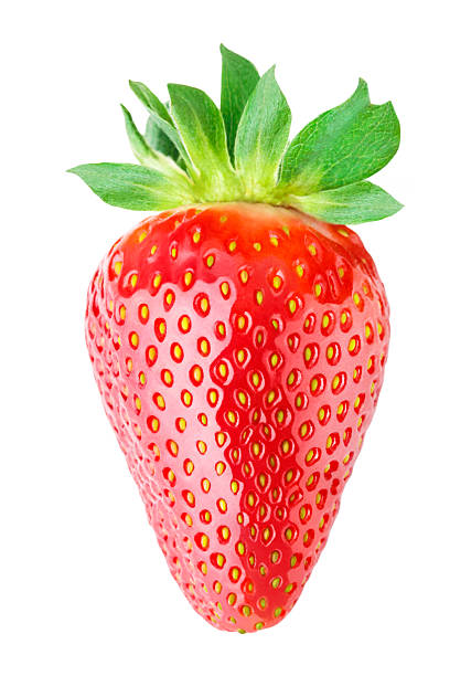 istock Red berry strawberry isolated on white background 524388138