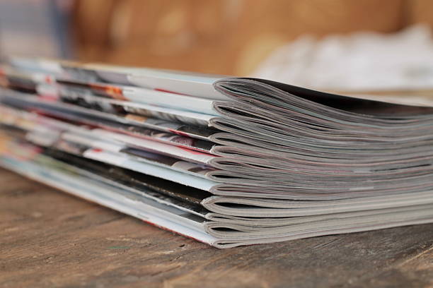 istock Magazines on the wooden table 524391180