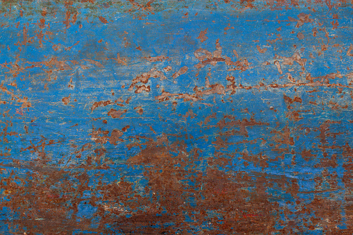 Blue grunge retro rusty metal texture background