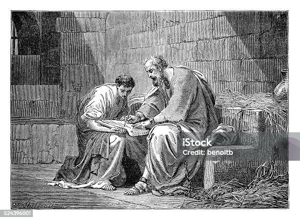 Paul Writing His Epistles In Prison Stock Photo - Download Image Now - Paul the Apostle, Writing - Activity, Prison