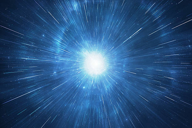 istock Space warp travel trough universe 524396835
