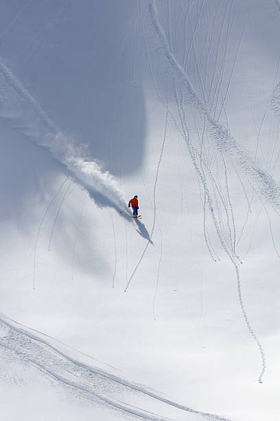 istock Skier in deep powder, extreme freeride 524397393