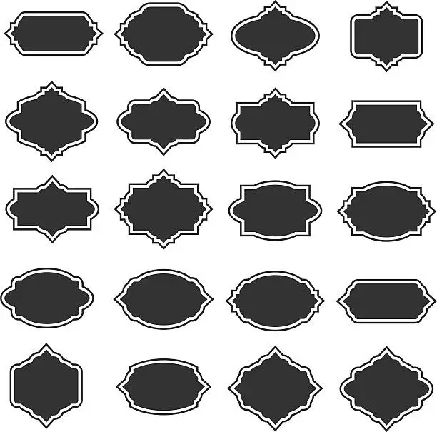 Vector illustration of Vector Frame Set