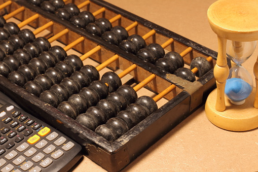 old abacus with calculatorold abacus with calculator