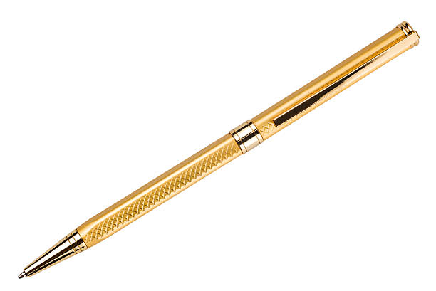 istock gold pen isolated on white background 524399085