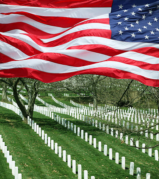 exército caída - arlington national cemetery arlington virginia cemetery national landmark imagens e fotografias de stock