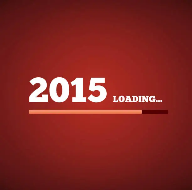 Vector illustration of New Year 2015 loading