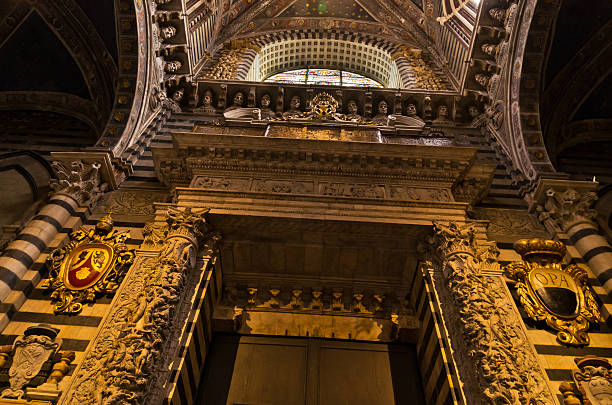 istock Briliant artistic details inside Siena cathedral, Tuscany 524401847