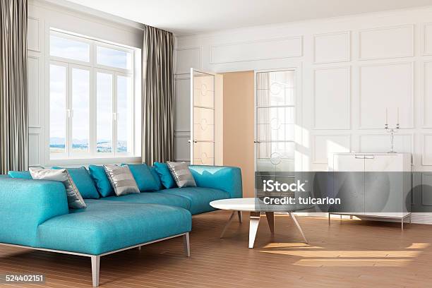 Modern Bauhaus Interior Stock Photo - Download Image Now - Apartment, Architecture, Armchair