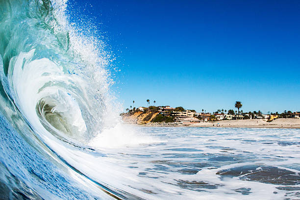 onda - california encinitas beauty in nature blue - fotografias e filmes do acervo