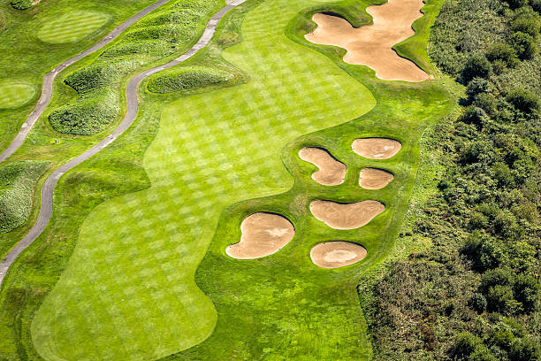 istock Aerial view of golf course 524423207