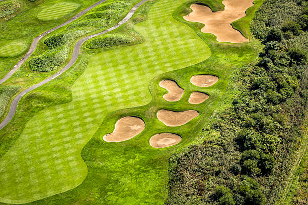 istock Aerial view of golf course 524423255