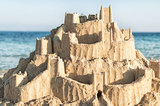istock Huge sandcastle on the beach 524423805