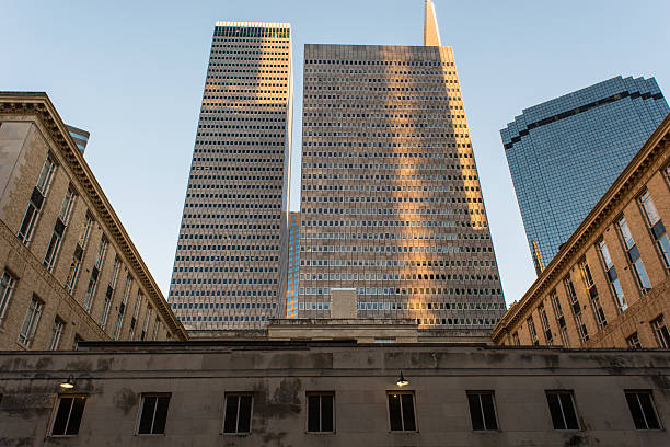 istock Looking up at office buildings in Dallas 524427671