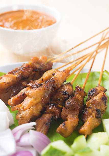 istock Asian gourmet chicken satay 524428423