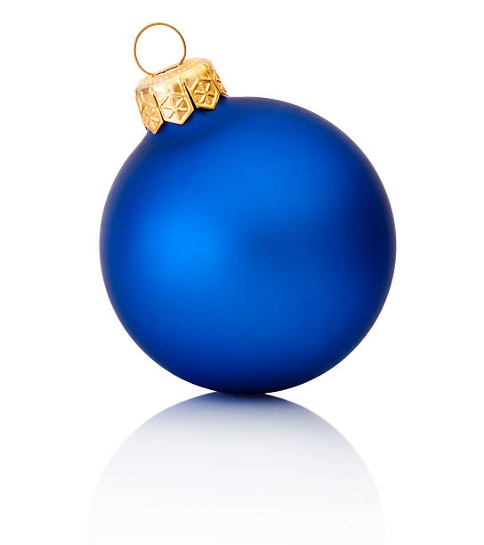 Blue christmas ball Isolated on white background