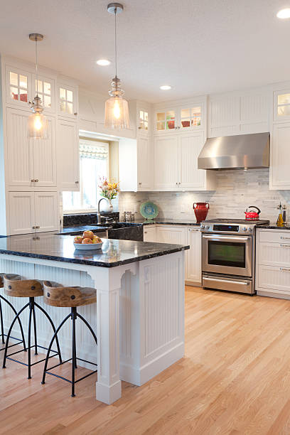 istock Contemporary Classic Open Concept Kitchen Design with Dinning Area 524454125